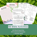 66 Printable Bible Word Puzzles & Activities with Answer Keys – Fun Faith-Based Learning Set