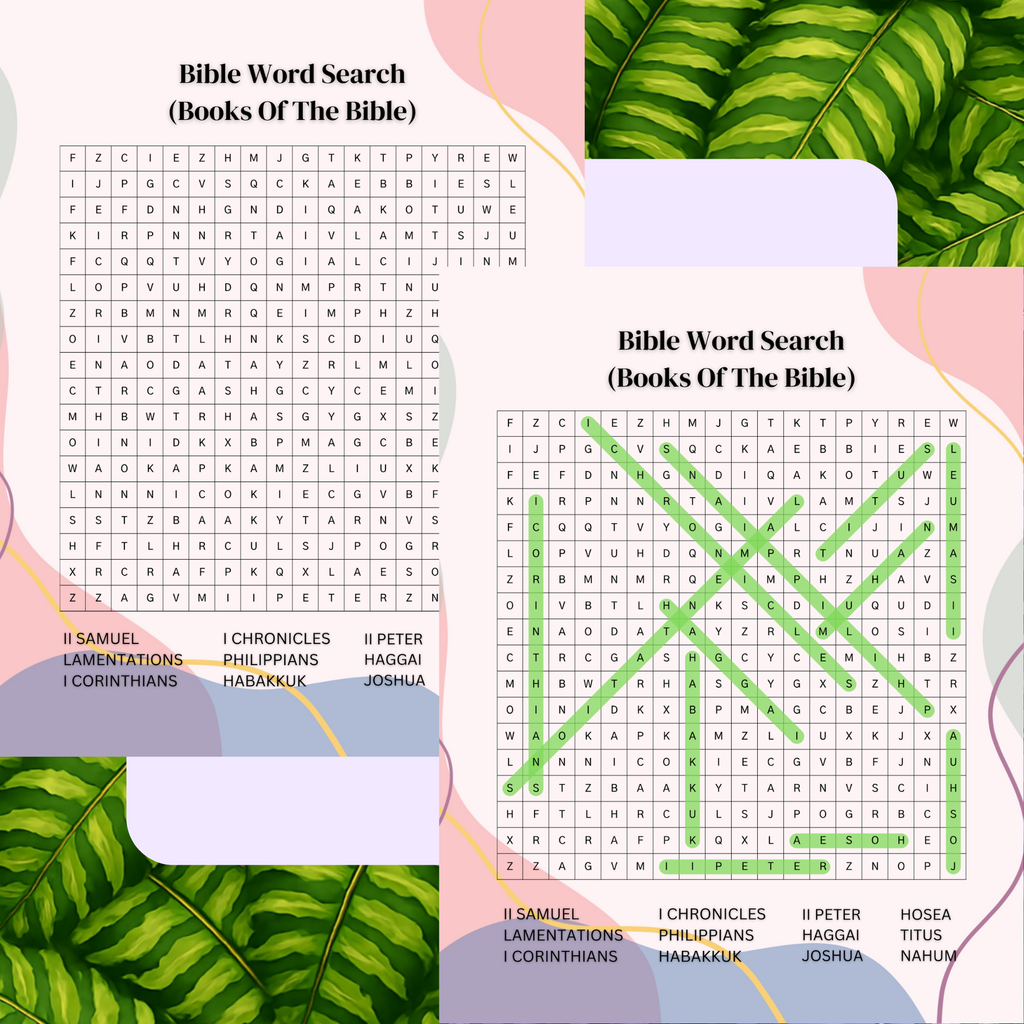 66 Printable Bible Word Puzzles & Activities with Answer Keys – Fun Faith-Based Learning Set