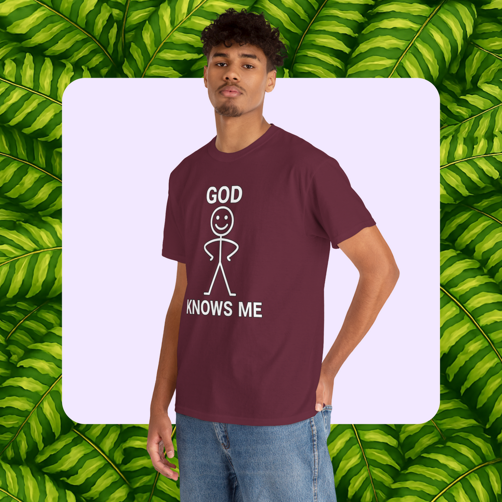 God Knows Me- Unisex Heavy Cotton Tee