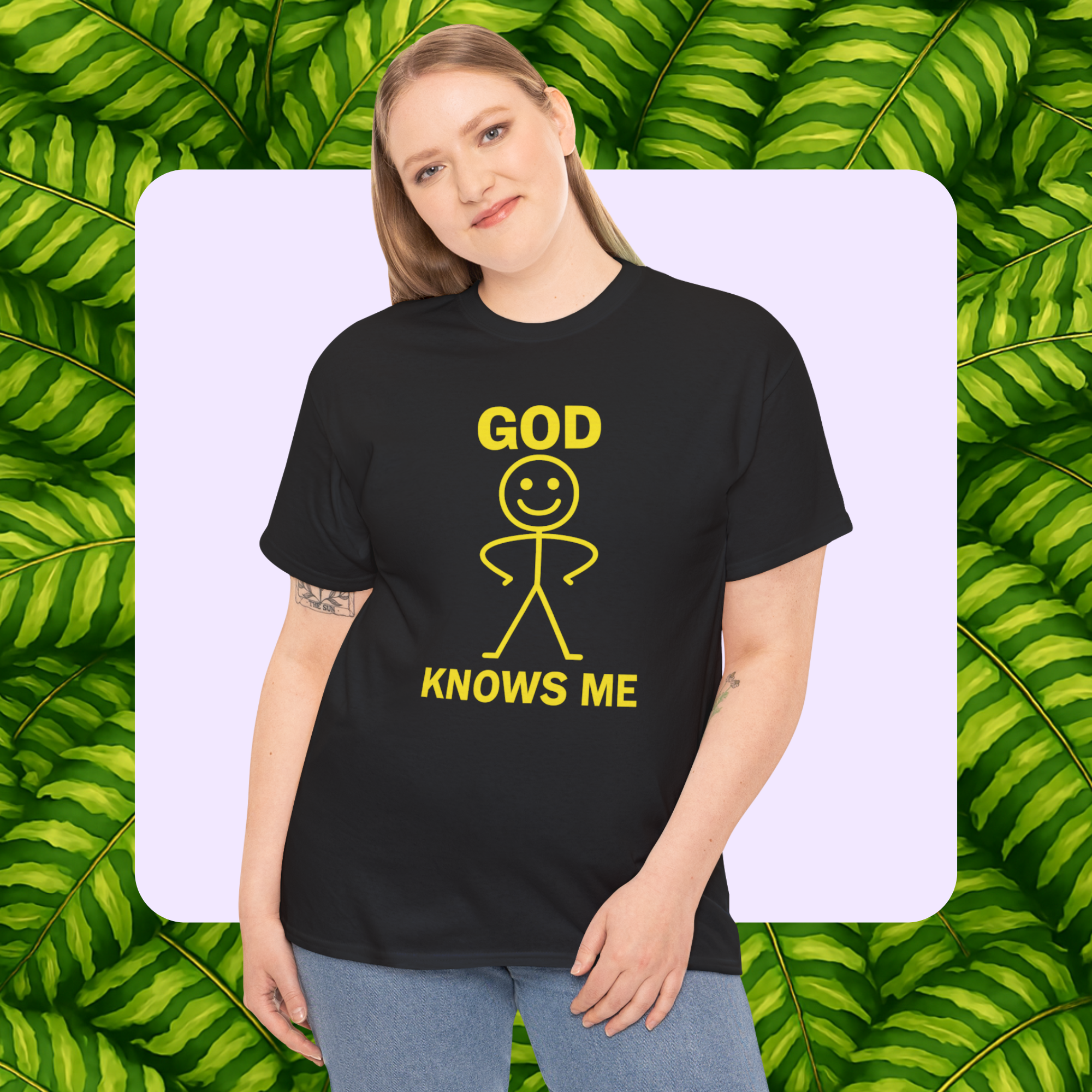 God Knows Me- Unisex Heavy Cotton Tee