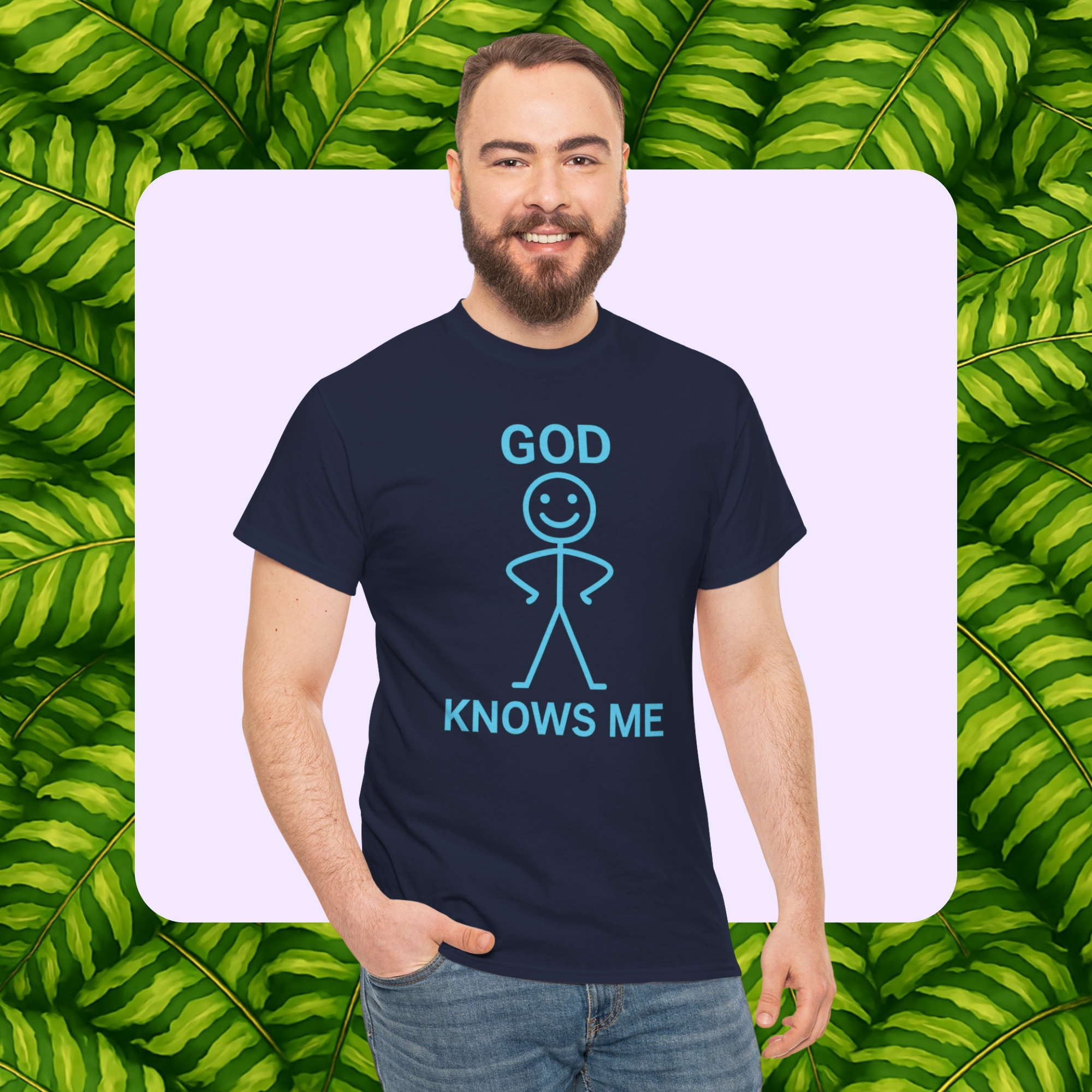 God Knows Me- Unisex Heavy Cotton Tee