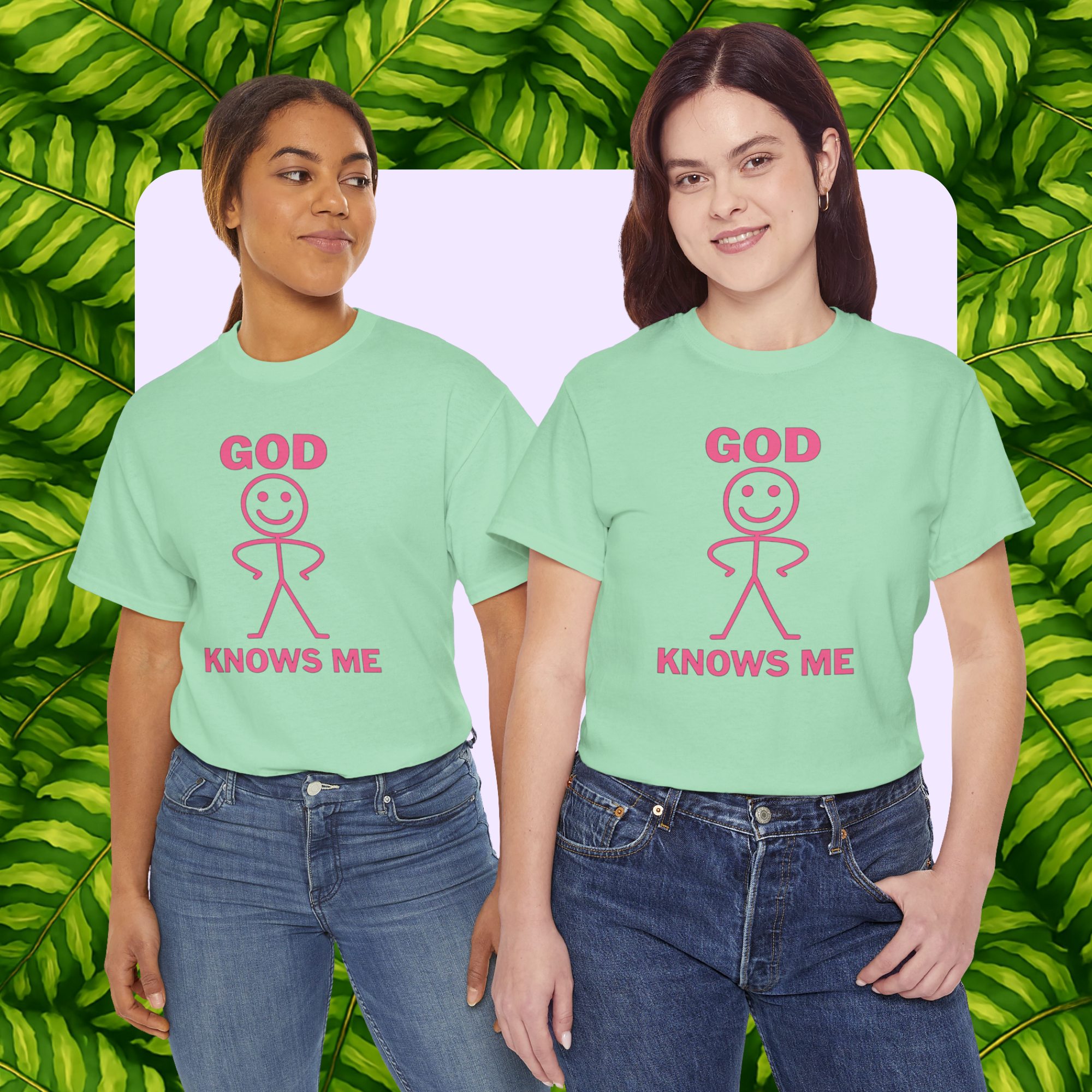 God Knows Me- Unisex Heavy Cotton Tee