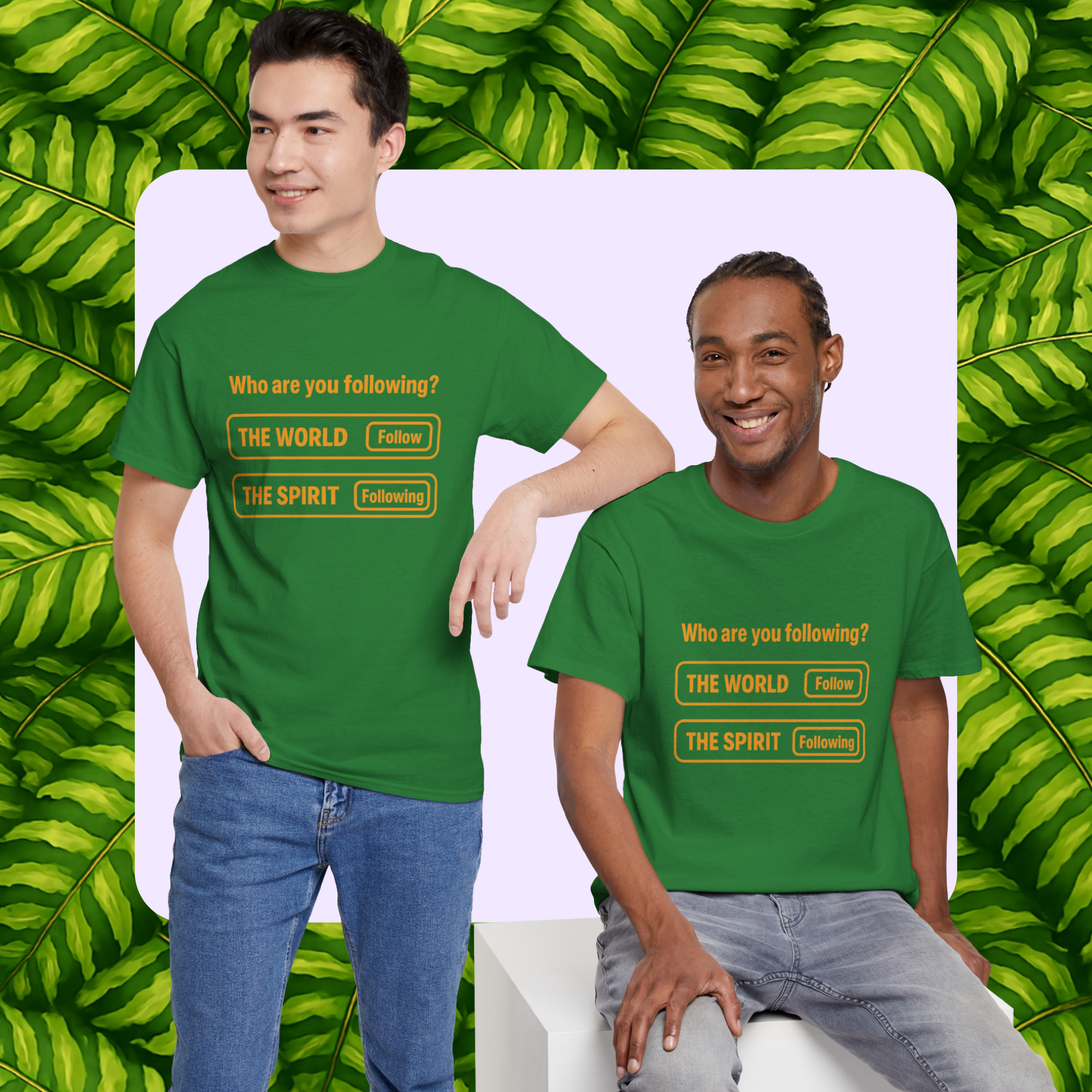 Who Are You Following-Unisex Heavy Cotton Tee