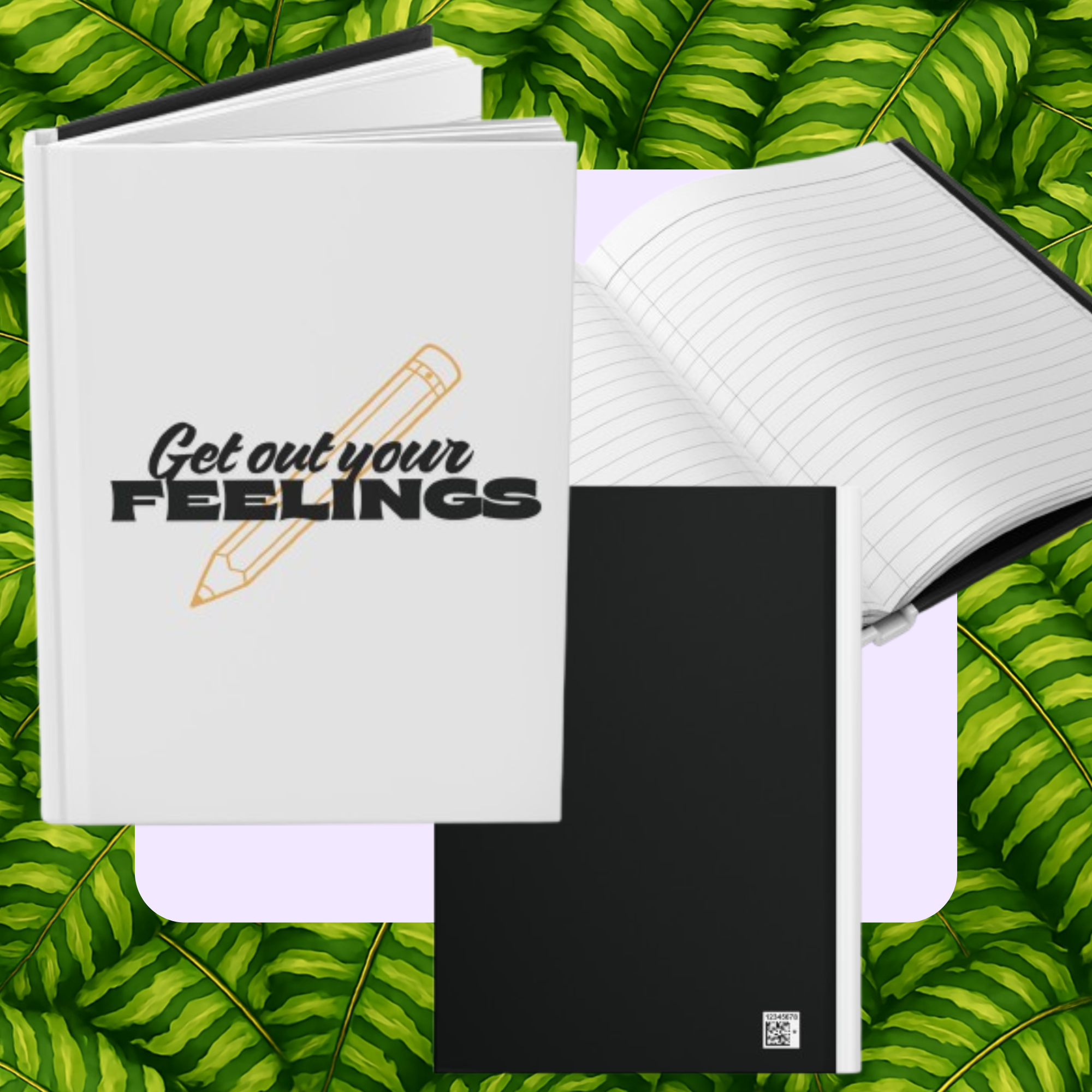 Get Out Your Feelings-Emotional Expression Journal (Black/White)