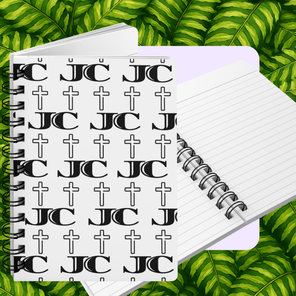 JC Luxe Spiral Bound Journal [White/Black]
