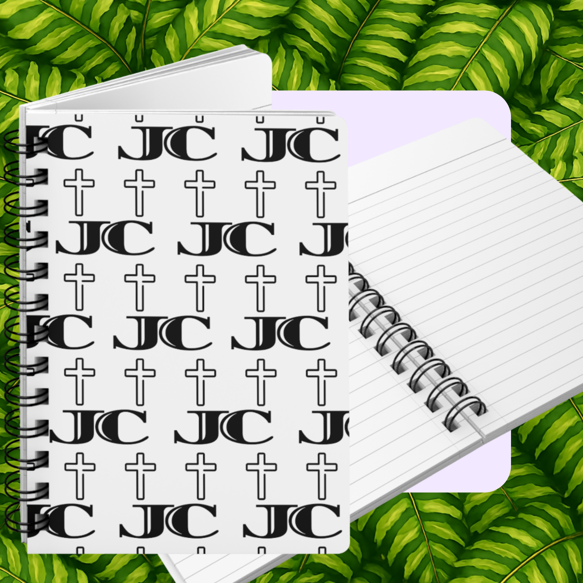 JC Luxe Spiral Bound Journal [White/Black]