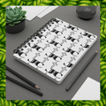 JC Luxe Spiral Bound Journal [White/Black]