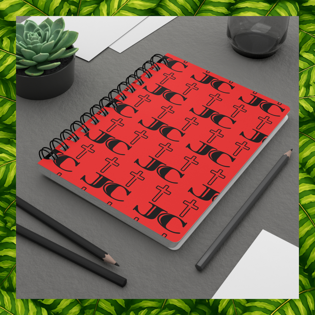 JC Luxe Spiral Bound Journal [Red/Black]