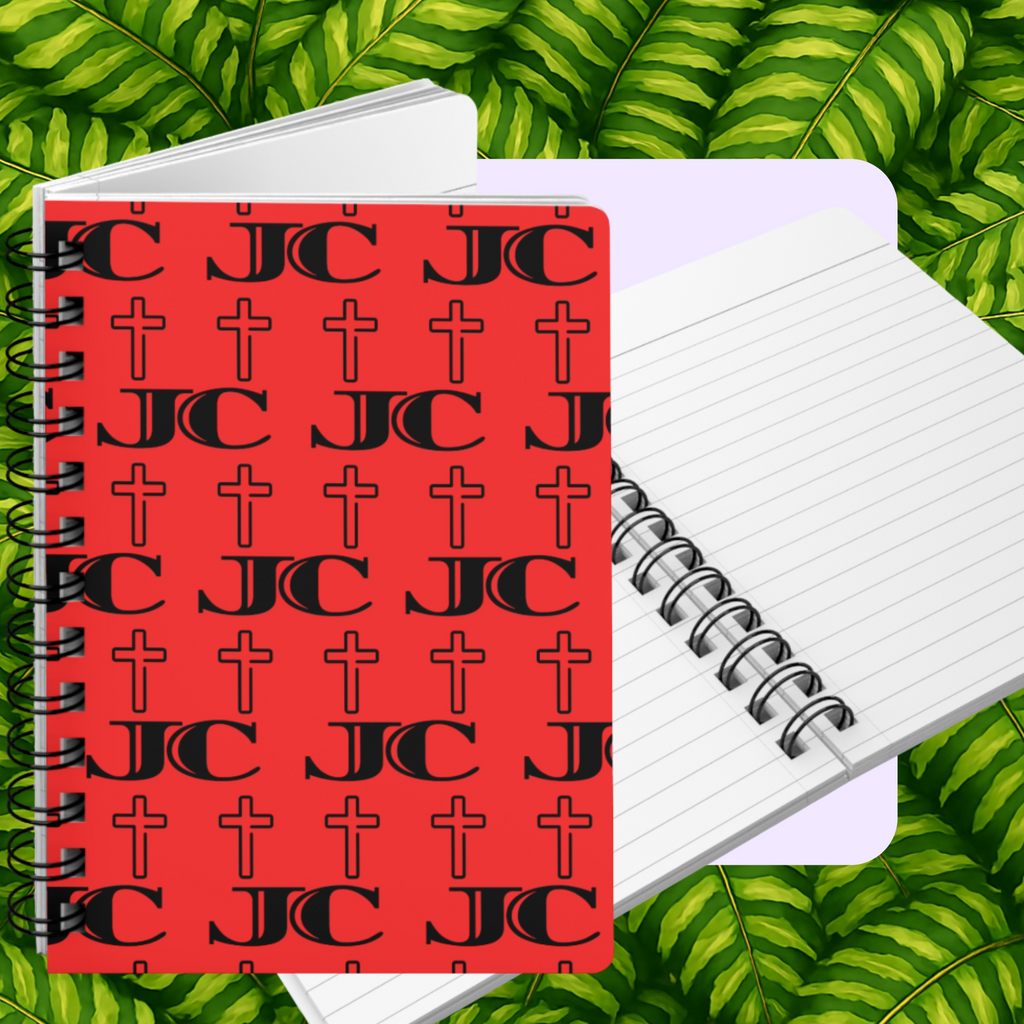 JC Luxe Spiral Bound Journal [Red/Black]