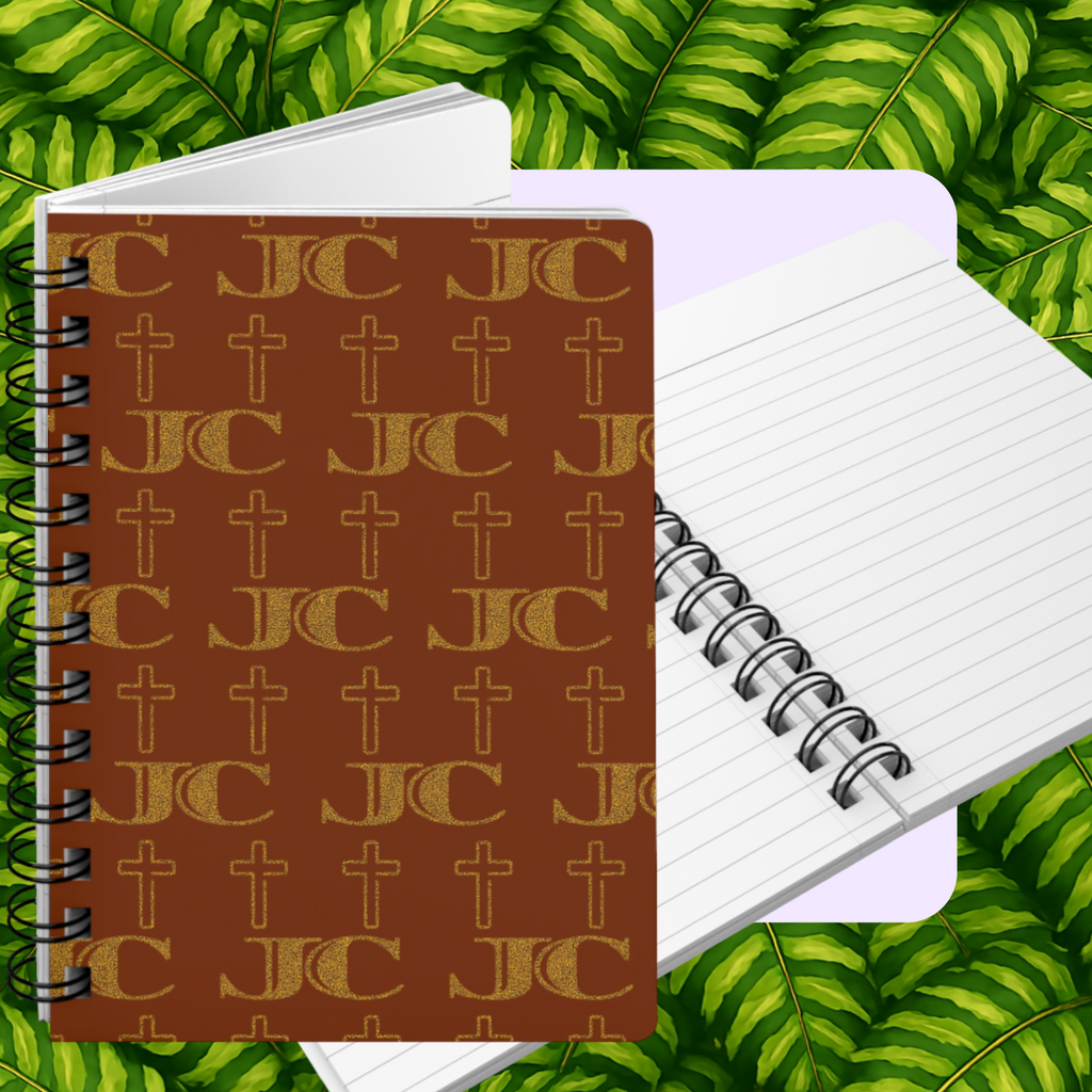 JC Luxe Spiral Bound Journal [Brown/Gold]