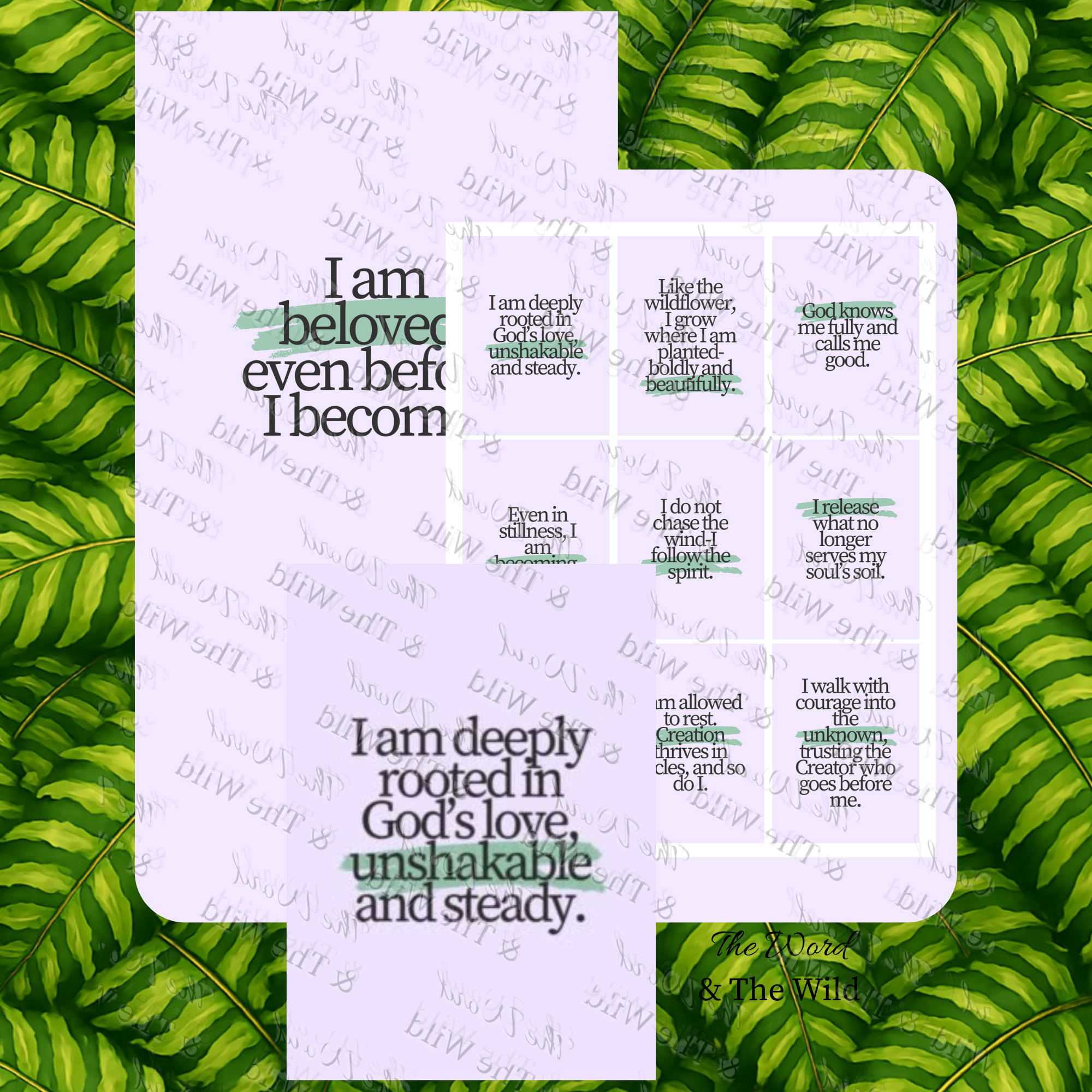 The Word & The Wild: 31-Day Affirmation Bundle [Digital File]