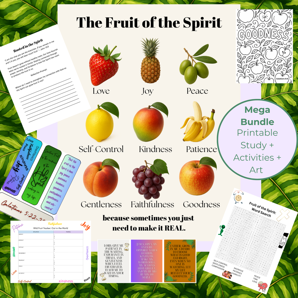 Fruit of the Spirit Devotional Mega Bundle | Printable Christian Study + Art Pack [Digital File]