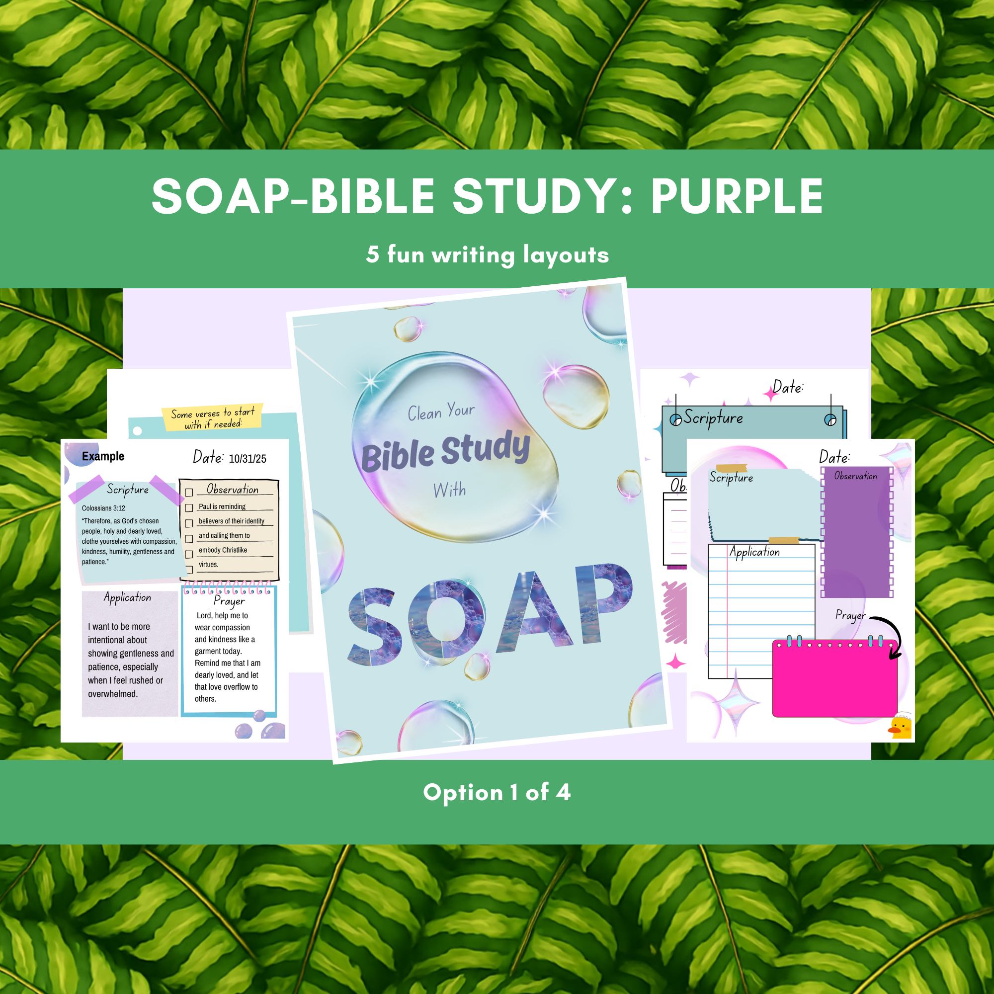 SOAP Method Bible Study Journal [Digital File]