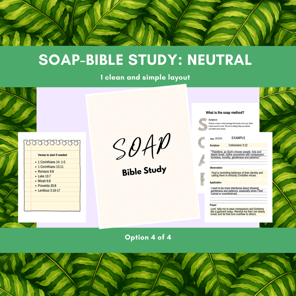 SOAP Method Bible Study Journal [Digital File]