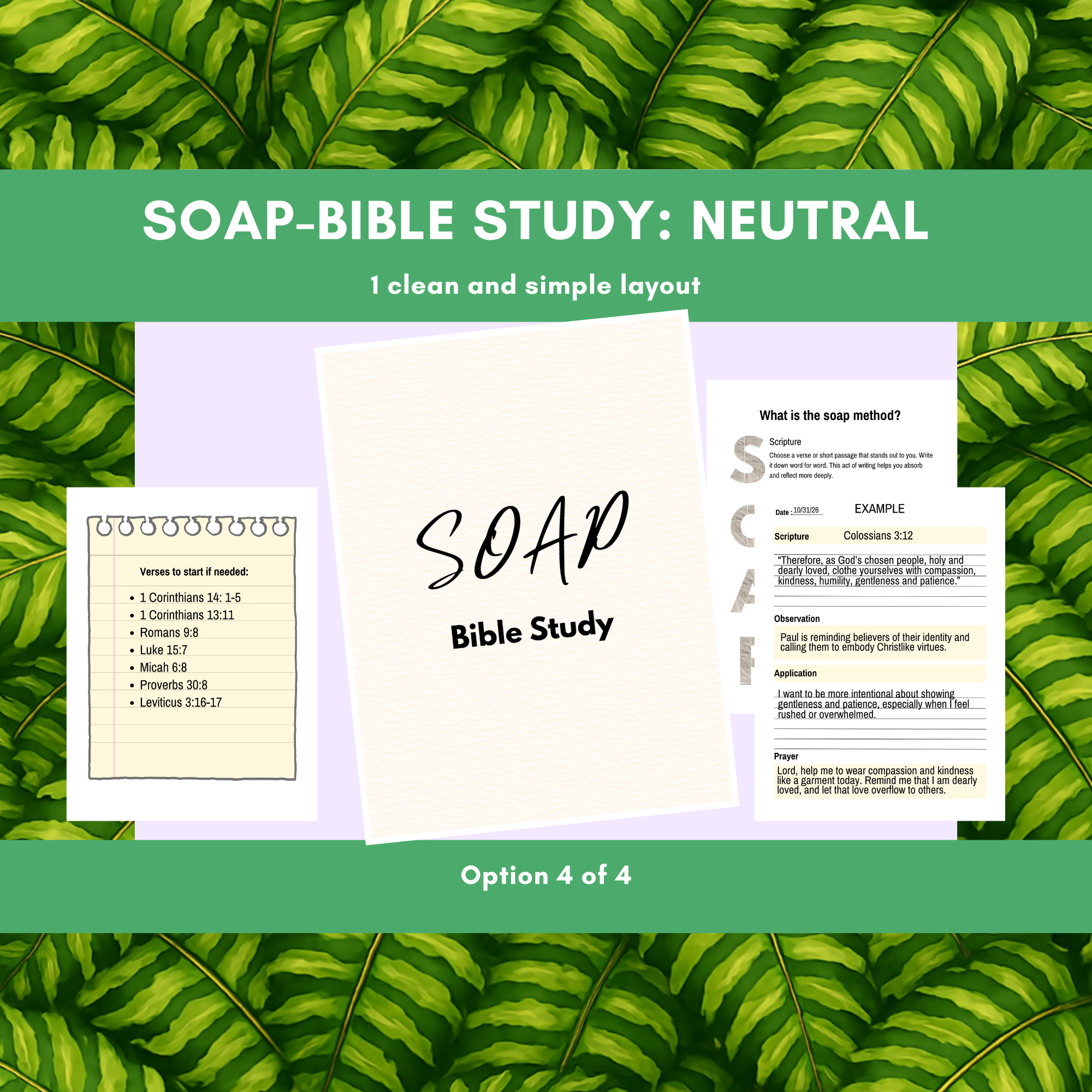 SOAP Method Bible Study Journal [Digital File]