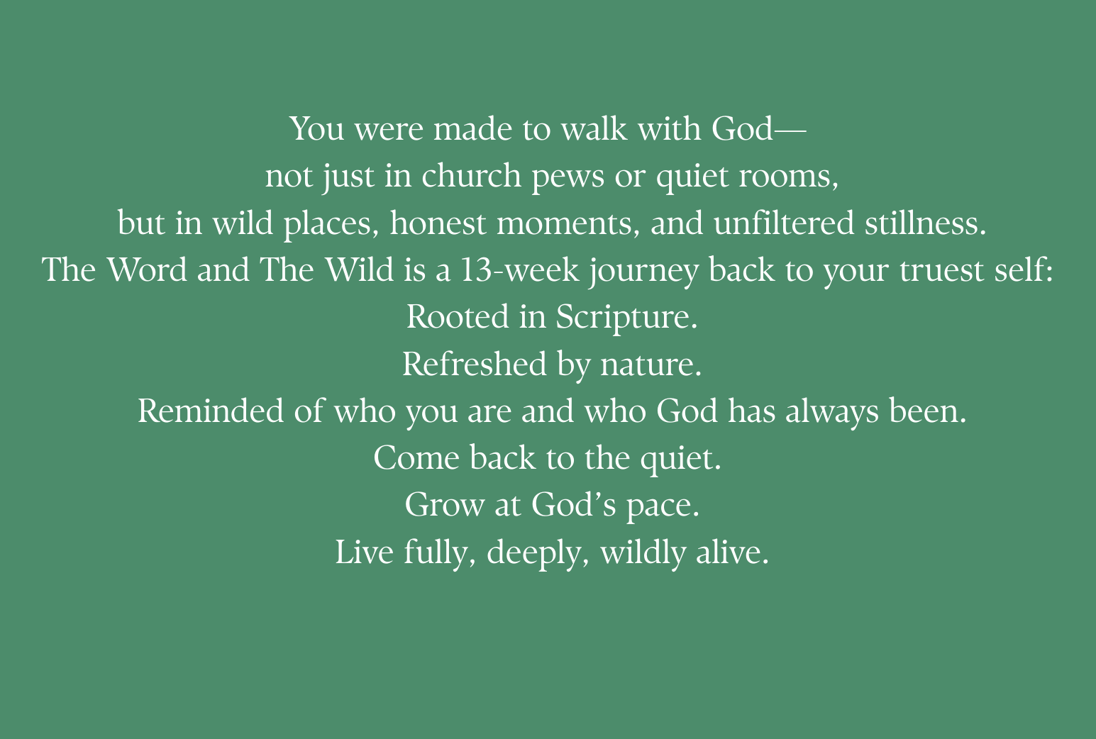 The Word & The Wild- A 13-Week Guided Journal [Green-Digital File]